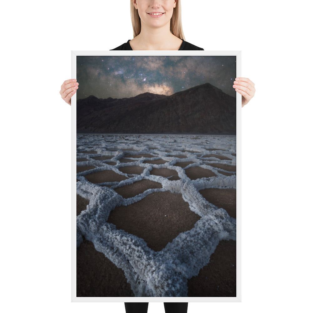 Badwater Basin Nightscape Framed Matte