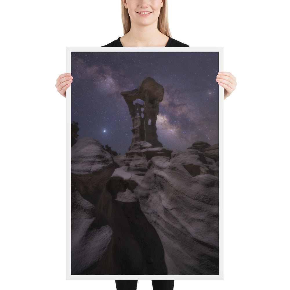 Alien Throne Night Framed Matte