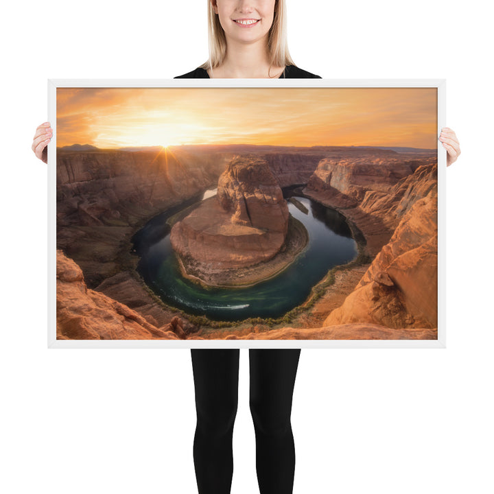 Horseshoe Bend Sunset Framed Matte