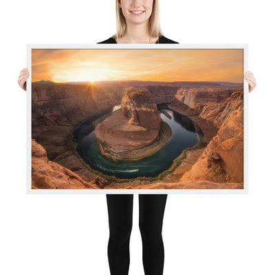 Horseshoe Bend Sunset Framed Matte