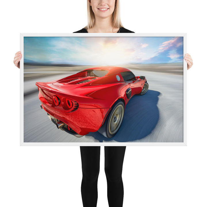 Lotus Elise Sunset Framed Matte