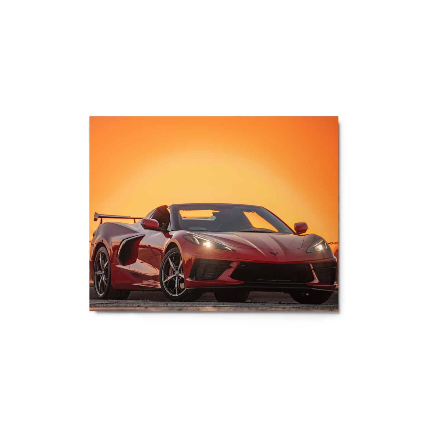 C8 Corvette Sunset Metal