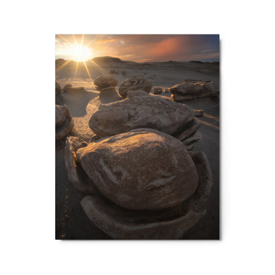 Bisti Cracked Eggs Sunset Metal