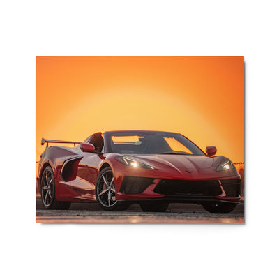 C8 Corvette Sunset Metal