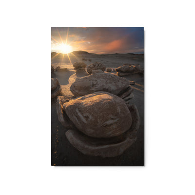 Bisti Cracked Eggs Sunset Metal