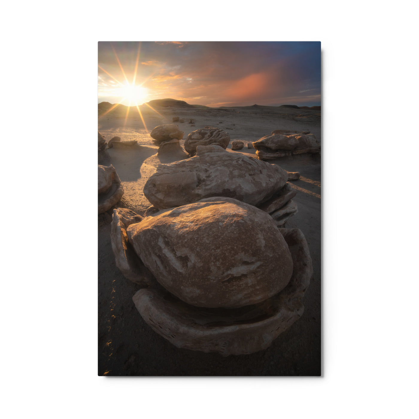Bisti Cracked Eggs Sunset Metal