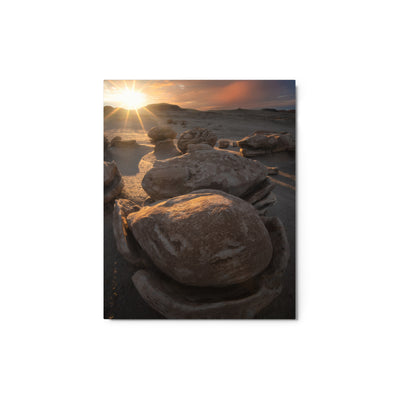 Bisti Cracked Eggs Sunset Metal