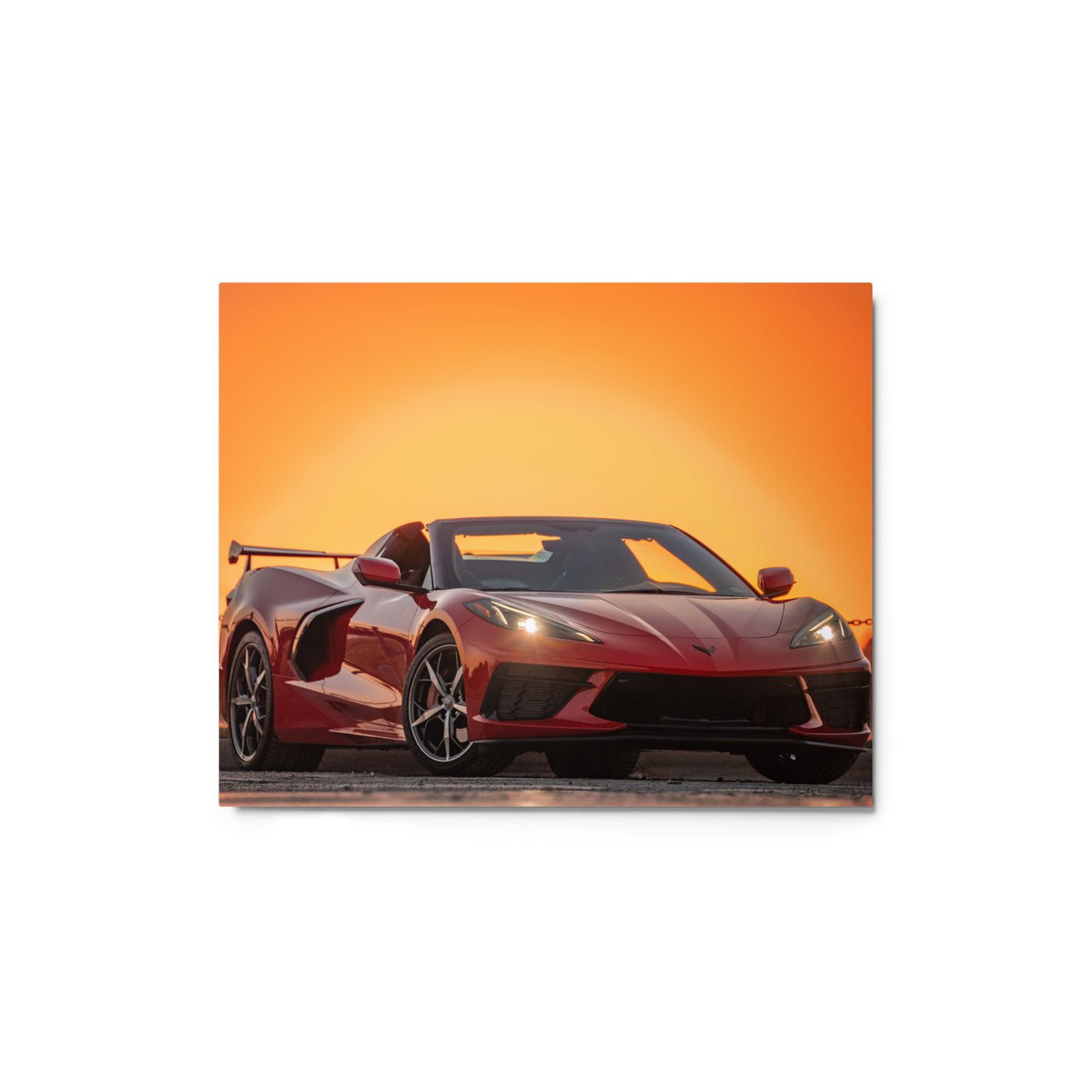 C8 Corvette Sunset Metal