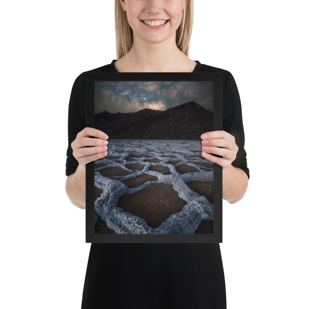 Badwater Basin Nightscape Framed Luster