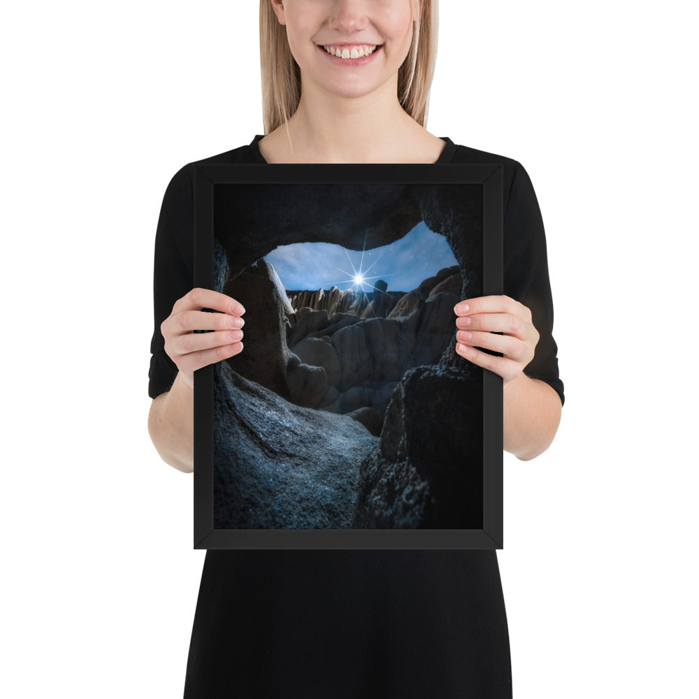 Joshua Tree Cave Framed Luster