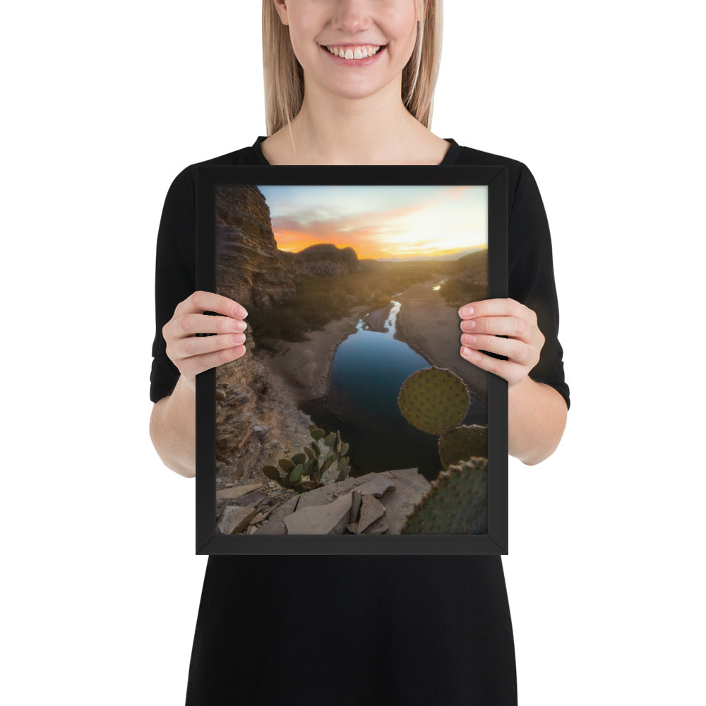 Big Bend Creek Sunset Framed Luster