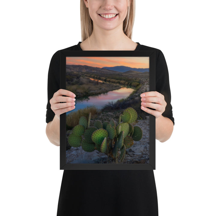 Rio Grande Sunset Framed Luster