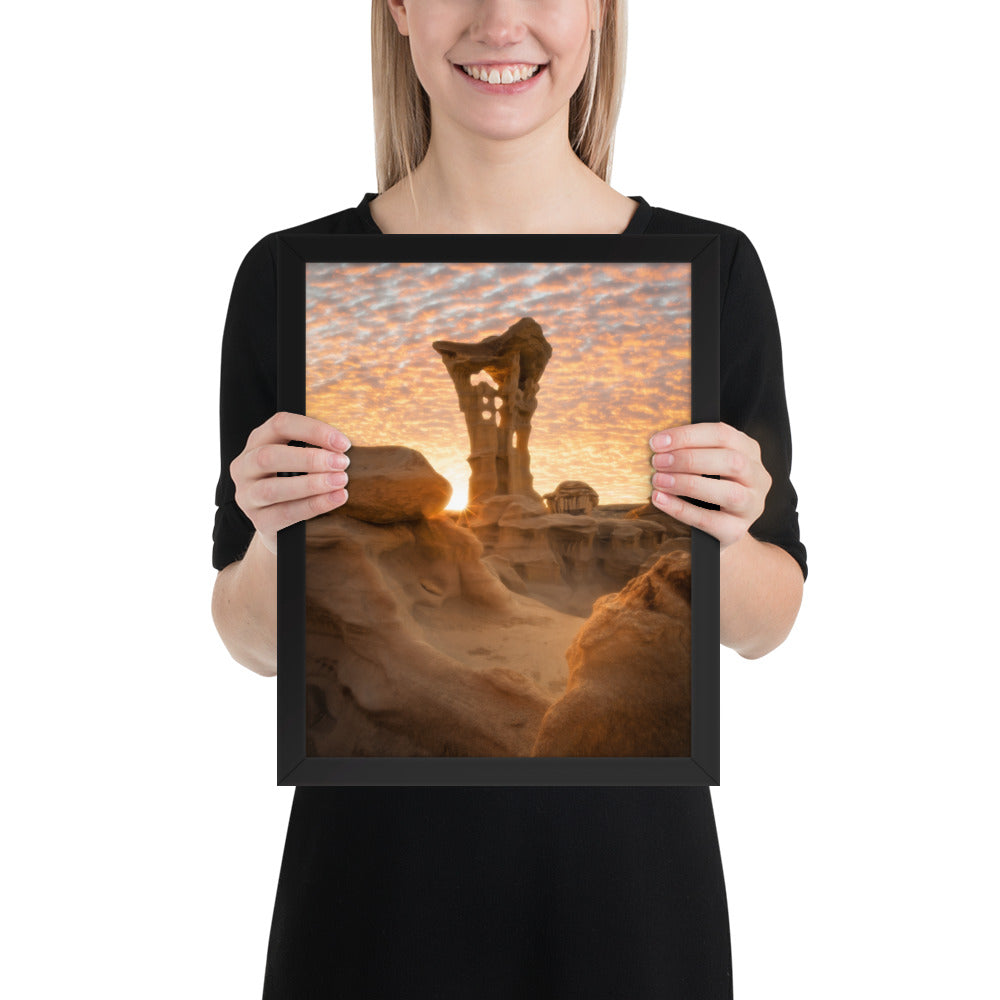 Alien Throne Sunset Framed Luster
