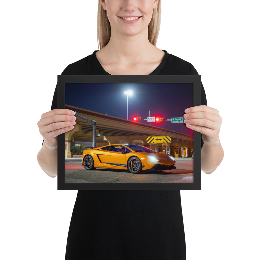Lamborghini Gallardo Night Framed Luster