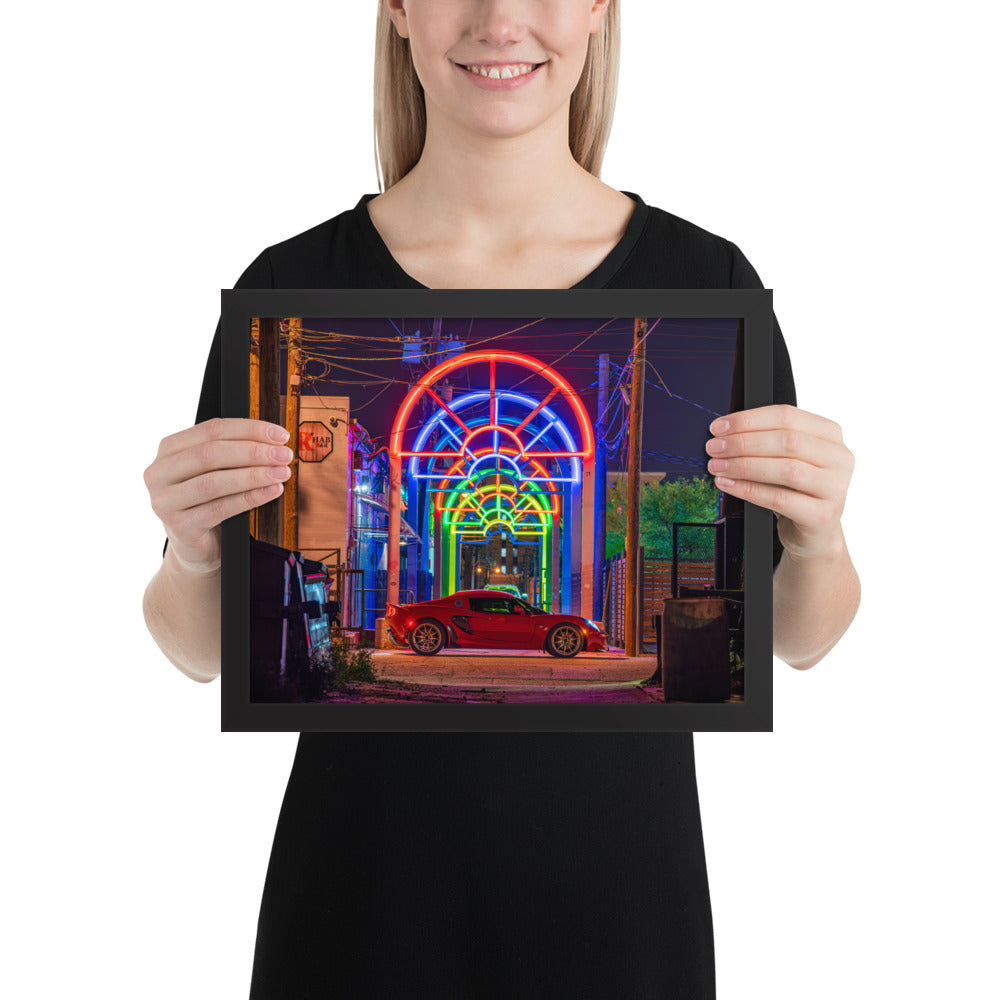 Lotus Elise Night Framed Luster