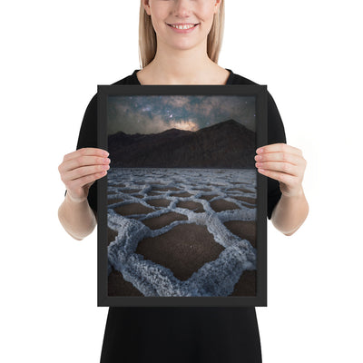 Badwater Basin Nightscape Framed Luster