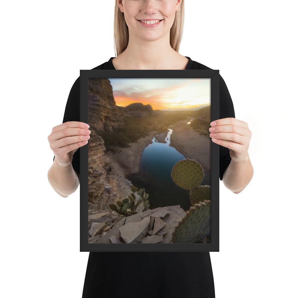 Big Bend Creek Sunset Framed Luster