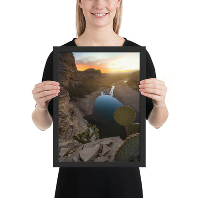 Big Bend Creek Sunset Framed Luster