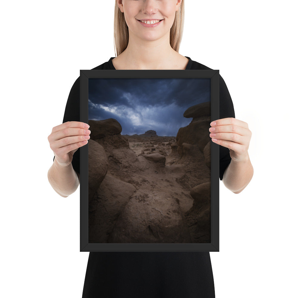 Goblin Valley Storm Framed Luster
