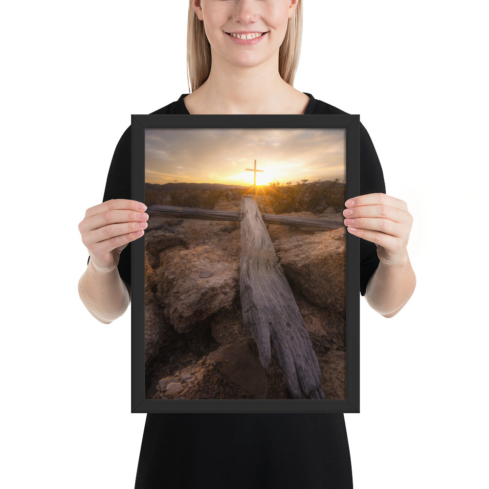 Terlingua Cemetery Sunset Framed Luster