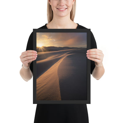 White Sands Sunset Framed Luster