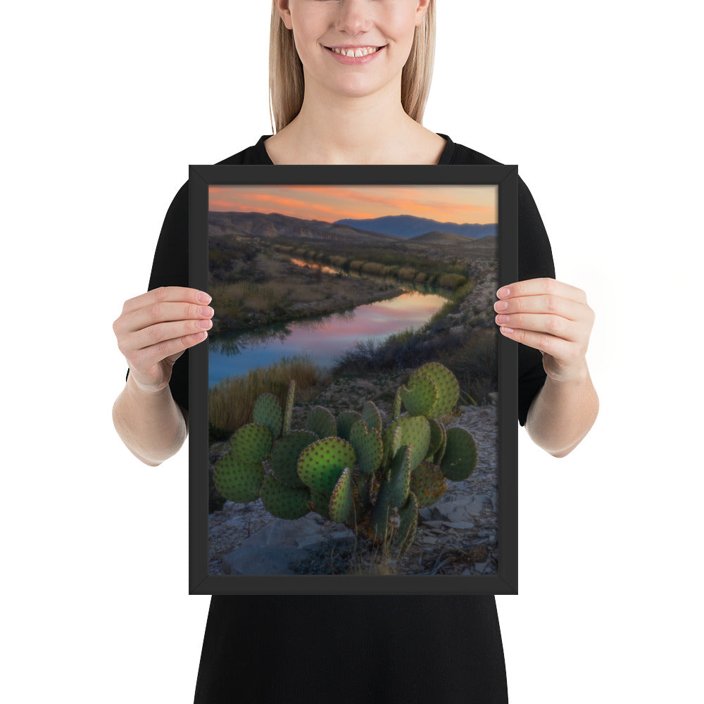 Rio Grande Sunset Framed Luster