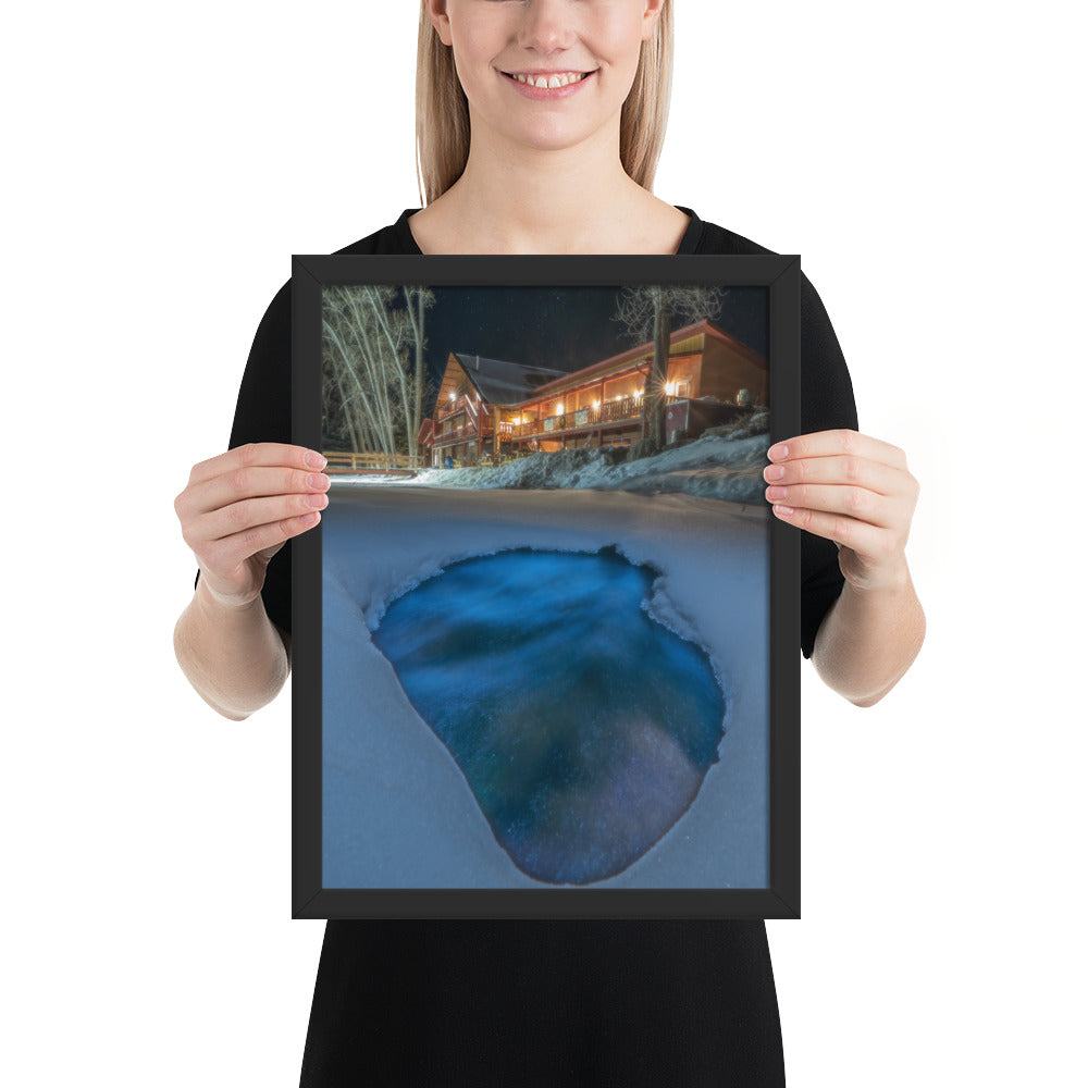 Sipapu Lodge Night Framed Luster