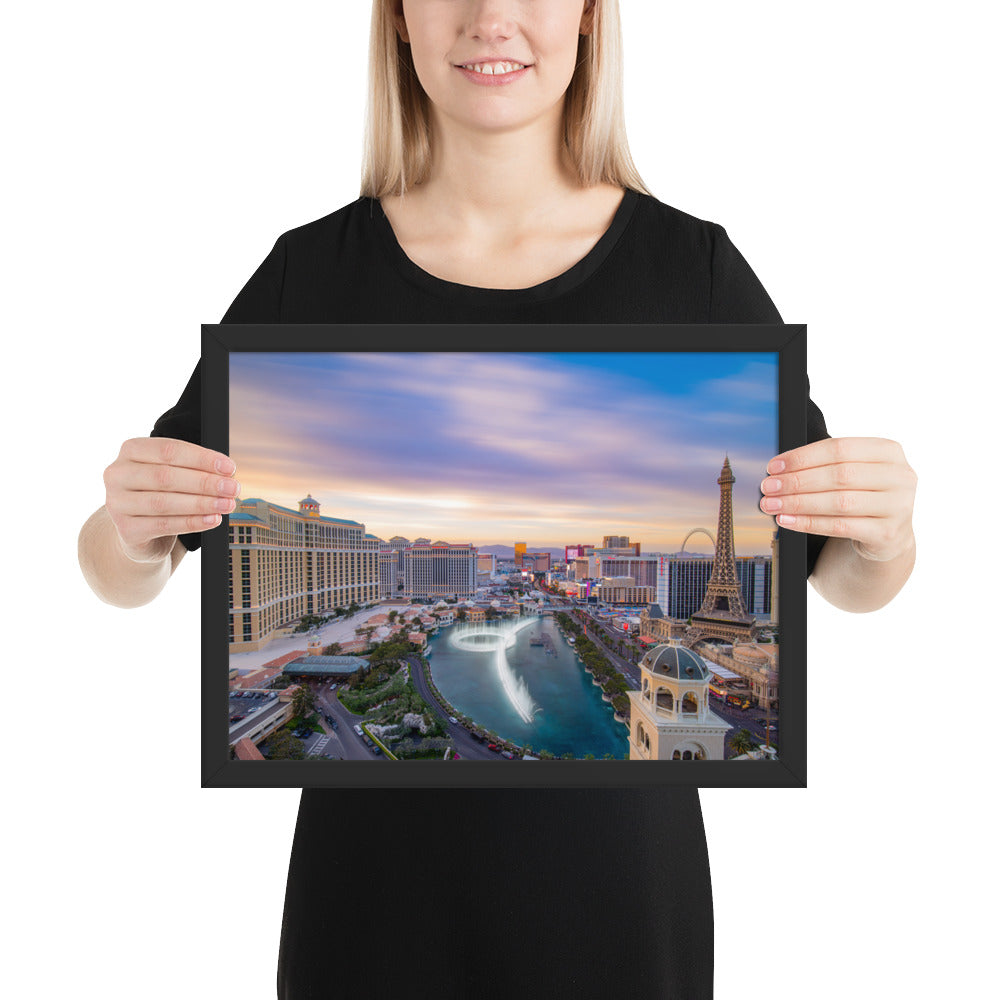 Cosmo Las Vegas Sunset Framed Luster