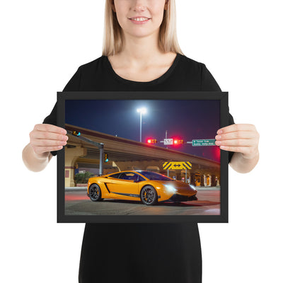 Lamborghini Gallardo Night Framed Luster