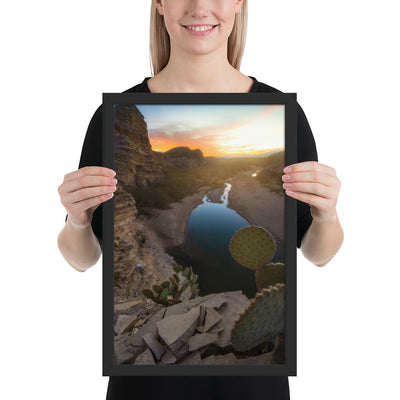Big Bend Creek Sunset Framed Luster
