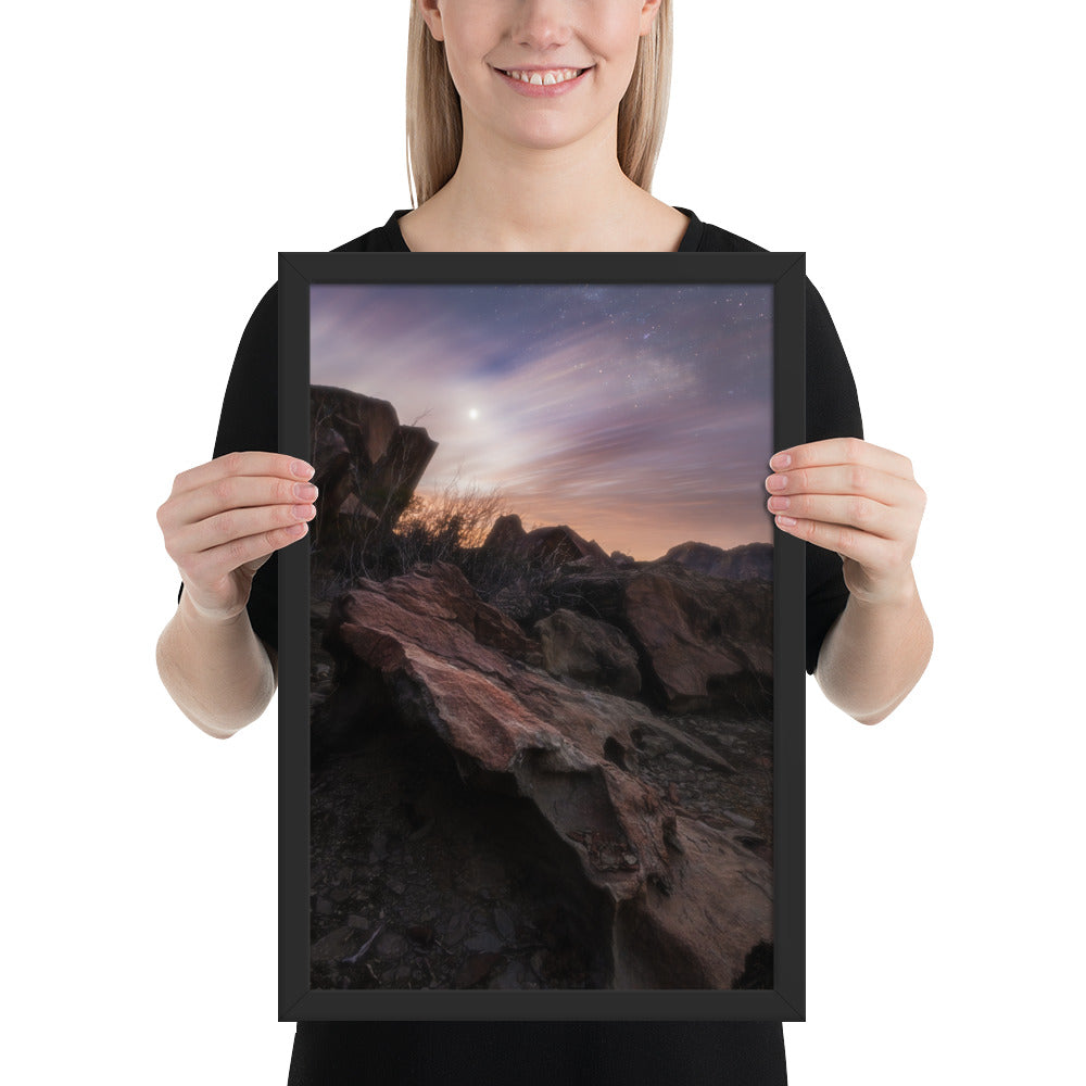 Big Bend Cloudy Twilight Framed Luster
