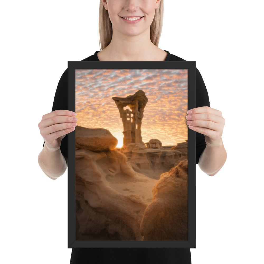 Alien Throne Sunset Framed Luster