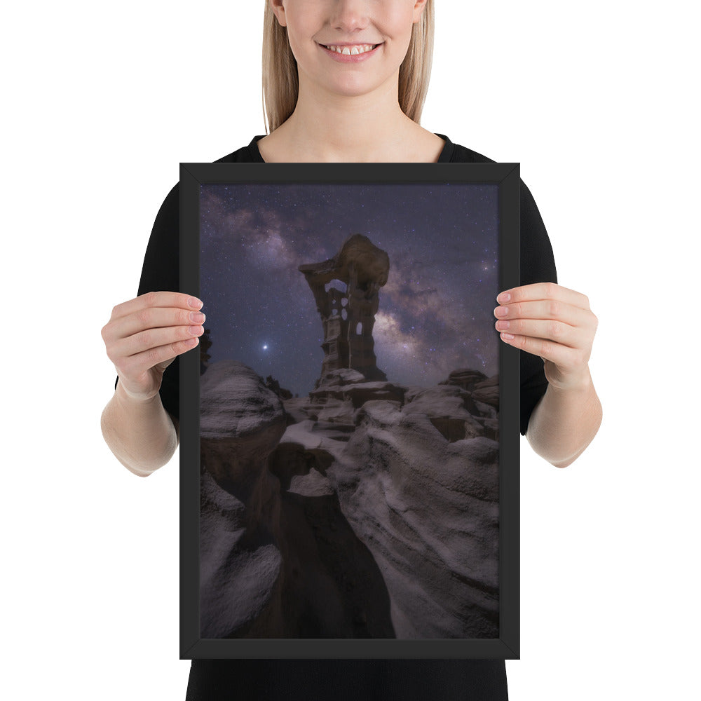 Alien Throne Night Framed Luster