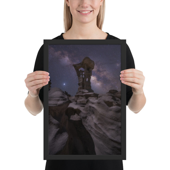 Alien Throne Night Framed Luster