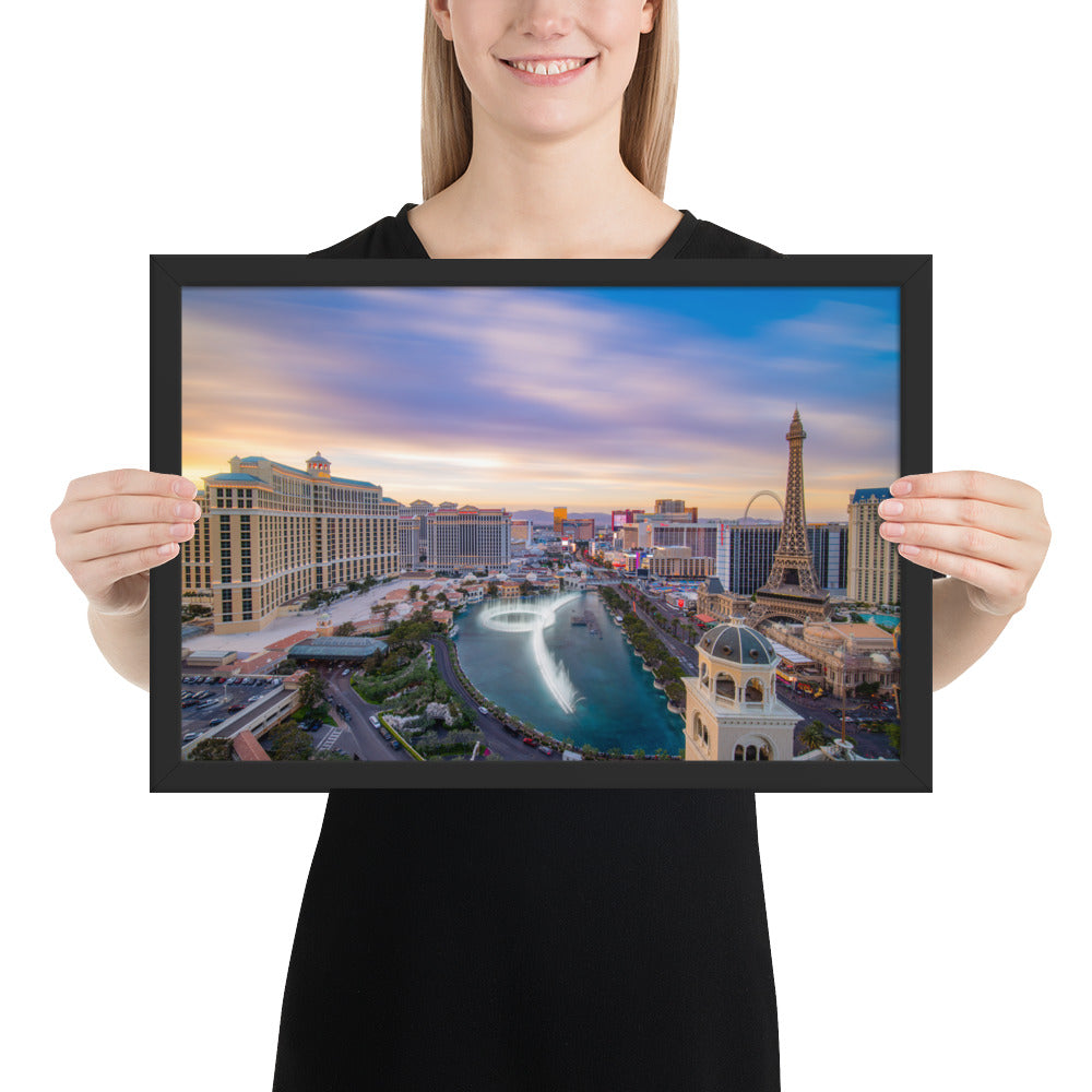 Cosmo Las Vegas Sunset Framed Luster