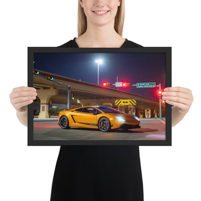 Lamborghini Gallardo Night Framed Luster