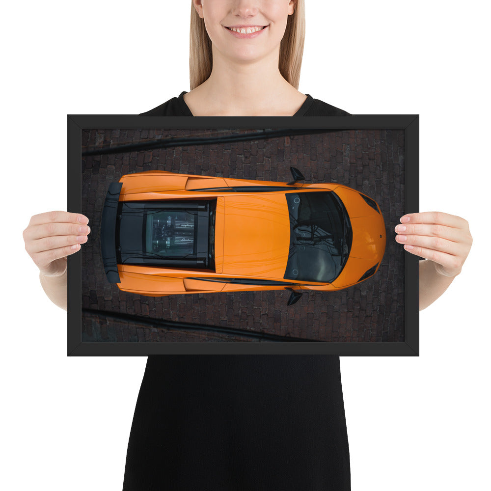Lamborghini Gallardo Aerial Framed Luster