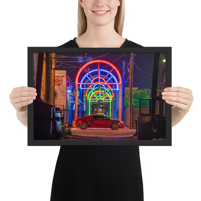Lotus Elise Night Framed Luster