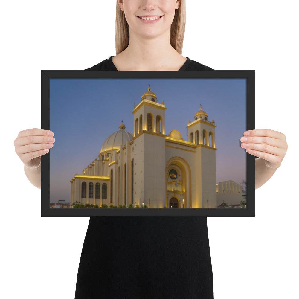 San Salvador Cathedral Framed Luster