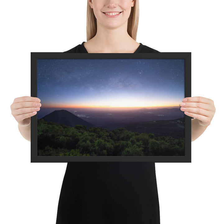 Izalco Volcano Framed Luster