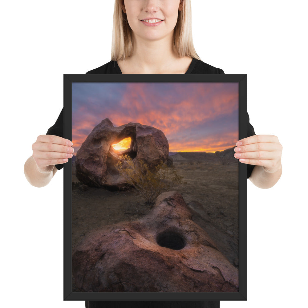 Big Bend Mortar Sunrise Framed Luster