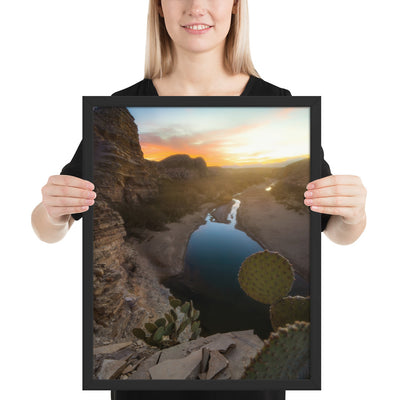 Big Bend Creek Sunset Framed Luster