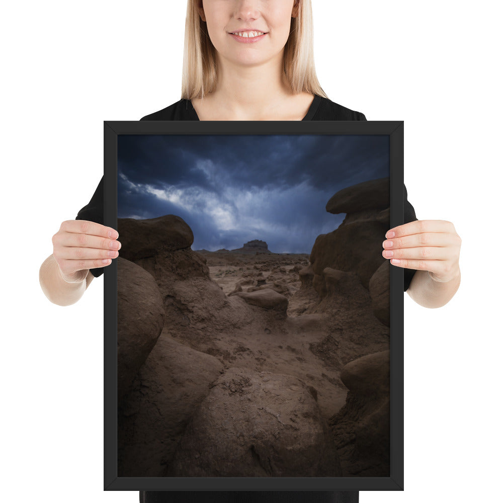Goblin Valley Storm Framed Luster