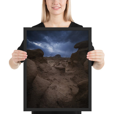 Goblin Valley Storm Framed Luster