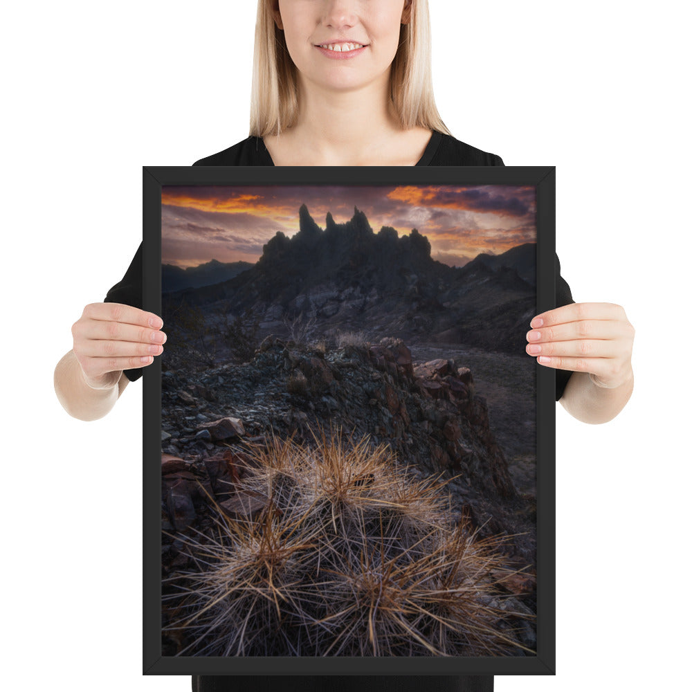 Mule Ears Sunrise Framed Luster