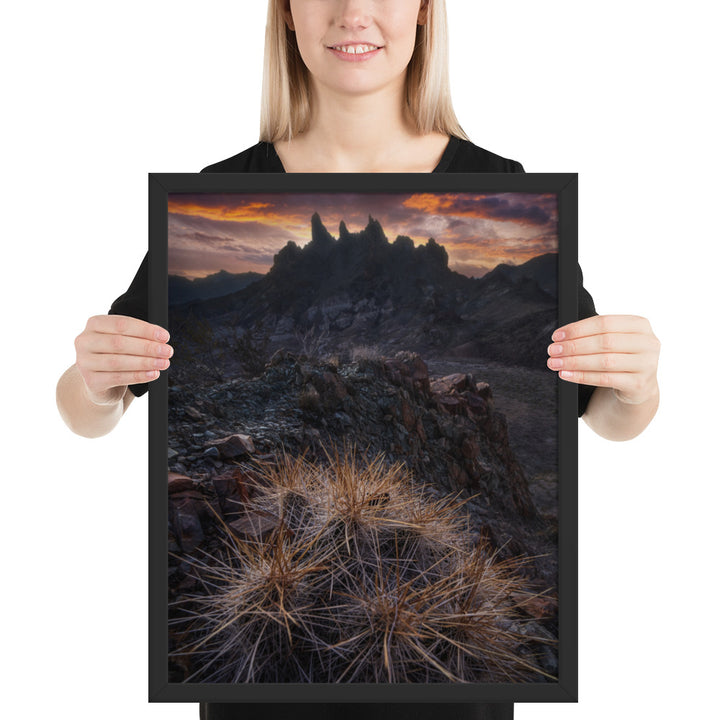 Mule Ears Sunrise Framed Luster