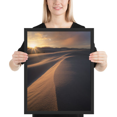 White Sands Sunset Framed Luster