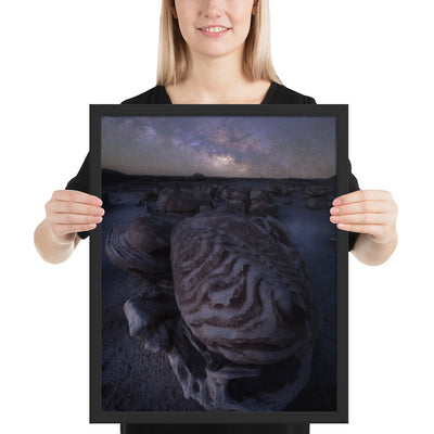 Bisti Cracked Eggs Night Framed Luster
