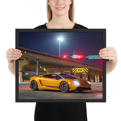 Lamborghini Gallardo Night Framed Luster