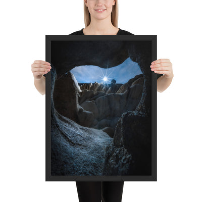 Joshua Tree Cave Framed Luster